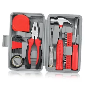 24pcs Home DIY Tool Kit for Household, Office & Garage - General Repair Red - Picture 1 of 7