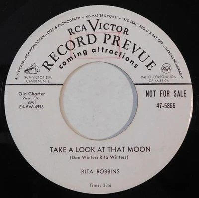 country RITA ROBBINS Take A Look At That Moon, Wither Thou Goest RCA PROMO 45 - Image 1 of 4