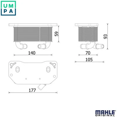 OIL COOLER ENGINE OIL CLC 322 000P FOR VOLVO XC90/II S90 V90/Cross/Country 2.0L - Image 1 of 4