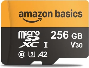 Amazon Basics 256GB Micro SDXC 100Mb/s Speicherkarte mit Adapter, A2, U3 OPENBOX - Bild 1 von 7