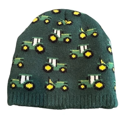 John Deere Beanie Hat Green Tractor Knit Winter Cap Baby Toddler Unisex - Image 1 of 4