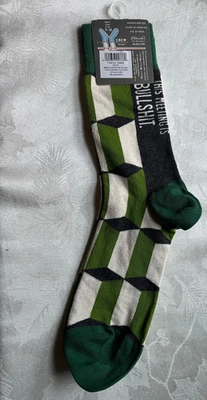Calcetines para hombre Blue Q This Meeting is Bull verde gris algodón nuevos con etiquetas Foto 1 de 4