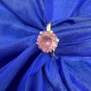 10K Solid White Gold Ring Brilliant Round Cut Natural Pink Sapphire 2.33g Sz 5.5 - Picture 1 of 10