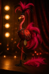 Figura de muñeca flamenco cabaret Katherine’s Collection plumas, lentejuelas, corista - Imagen 1 de 10