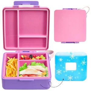 Chill Bento Brotdose für Kinder Erwachsene mit Eisbeutel, Auslaufsicher 3 Fächer... - Bild 1 von 7