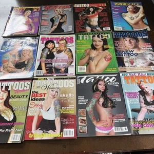 Tattoo Magazines Lot Of 12 Gallery Society Energy Art International Women Men - Picture 1 of 13