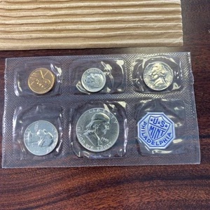 1955 US Mint Proof Set 5 Coins in Original GOV Envelope & Cello Flat Pack - Picture 1 of 4