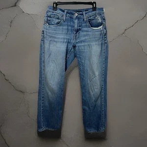 Jeans BKE Jake dritto invecchiato denim blu fibbia baffietto elasticizzato uomo - Foto 1 di 14