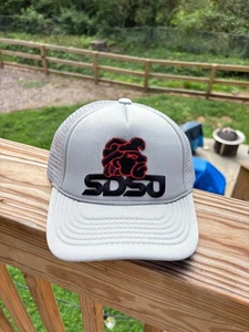 SDSU San Diego State Vintage Patch Foam Trucker Snapback Hat Black - Picture 1 of 1