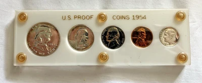 U.S Mint Proof Set 1954- 90% Silver Coins Plus Custom Holder - Image 1 of 4