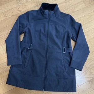 Free Country Midweight Fleece Lined Zip Jacket Buckle Snap Black Coat Women XL - Picture 1 of 5