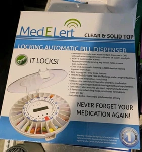 New Med-E-Lert Locking Automatic Pill Dispenser 6 Alarms ***No Key*** - Picture 1 of 2