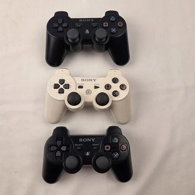 Sony PS3 Wireless Controller 2 Dualshock 3 and 1 Sixaxis Tested, working - Image 1 of 4