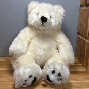 Russ Berrie Polar Bear Dreamsickle 10 Seated Plump Plush Ivory Cream - Picture 1 of 9