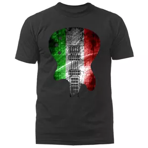 Maglietta grafica Guitar Body Flag Mexico Music Band - Foto 1 di 17