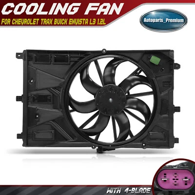 发动机散热器冷却风扇带导风槽组件适用于雪佛兰 Trax 别克 Envista — 第 1/4 张图片