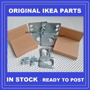 JUEGO DE SOPORTES DE ARMARIO IKEA PAX MONTAJE EN PARED CON CUBIERTAS Y TORNILLOS MARRÓN/BRONCEADO - Imagen 1 de 3