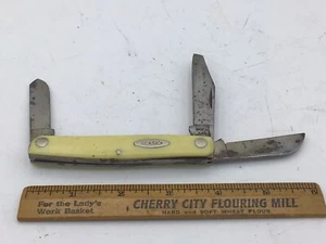 Case XX 33092 Bearhead Stockman Knife, 1977, Yellow Composite Handles V2 - Picture 1 of 6