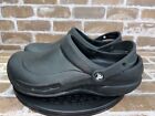 Crocs At Work Bistro Black Comfort Slip-Resistant Clogs 10075 Mens Size 10