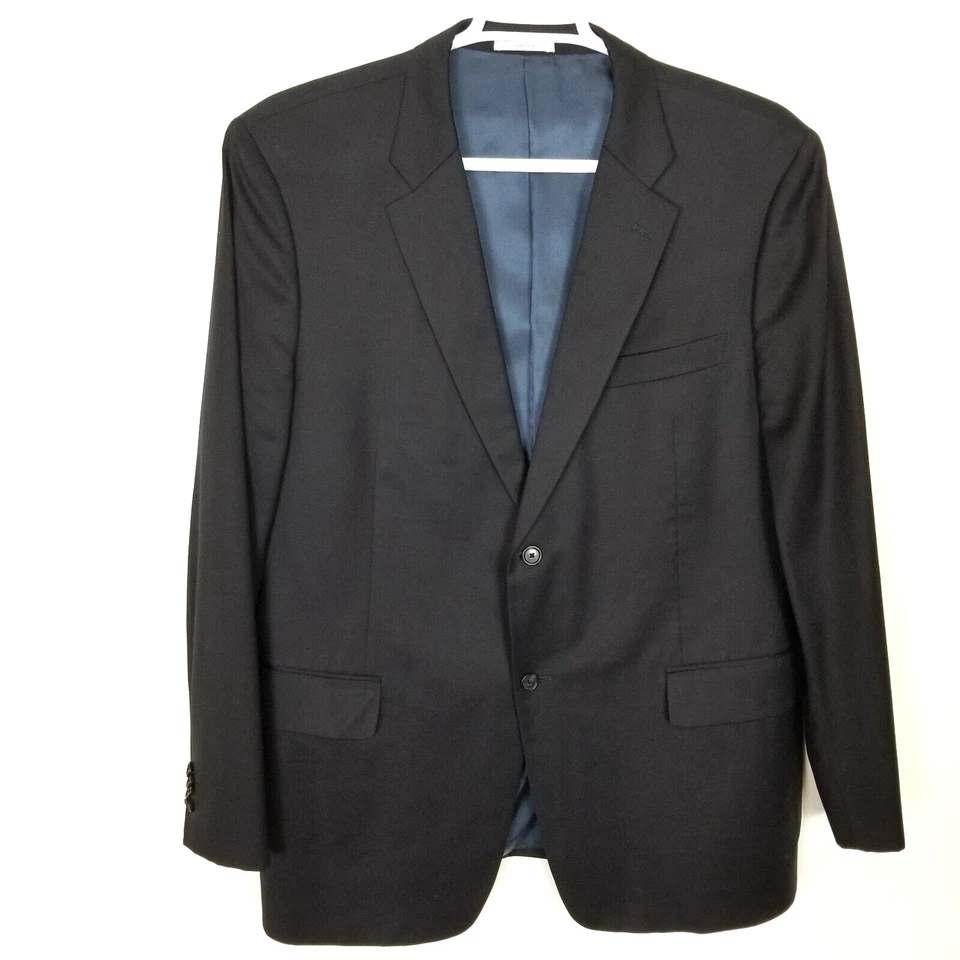 Chaqueta Blazer John W. Nordstrom Hombres 100% Lana Talla 48 L Azul Marino 2 Botones Oficina Foto 1 de 4