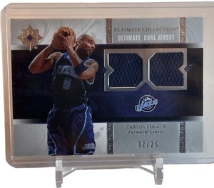 2006-07 Ultimate Collection Limited Carlos Boozer Dual Jersey Card UJ-BC #02/25