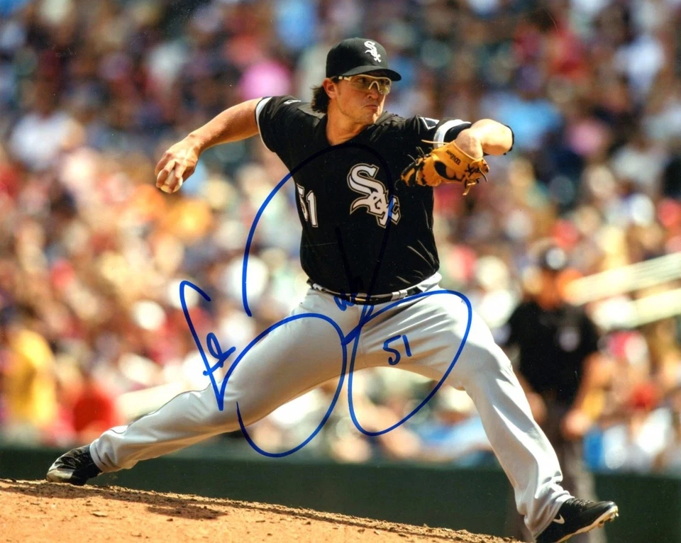 FOTO 8X10 FIRMADA POR CARSON FULMER CERTIFICADO DE AUTENTICIDAD DE LOS SOX BLANCOS Foto 1 de 1