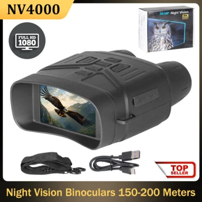 Night Vision Goggles 4K HD Night Vision Binoculars for Adult with 3" HD Screen - Image 1 of 4