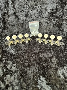 1/14 F style Mandolin mandola Nickel plated machine head tuner peg key Chrome - Picture 1 of 6