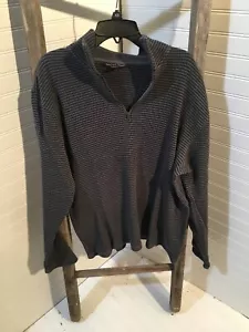 Suéter para hombre Michael Kors media cremallera 100 % algodón talla grande gris 306 - Imagen 1 de 12