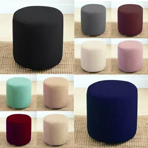 Chair Slipcover Footstool Cover Square Column Soft Sofa Foot Stool Seat Covers - Picture 1 of 35