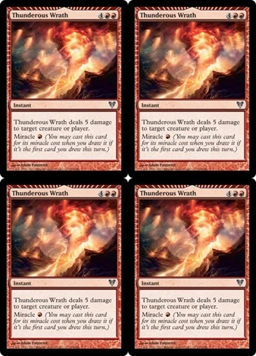 MTG - 4x THUNDEROUS WRATH - Avacyn Restored (U) - Image 1 of 1