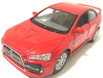 Coche Mitsubishi Lancer Evo Evolution X 2008 escala 1:36 diecast modelo 5" rojo Foto 1 de 4