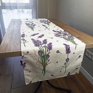 Tela floral para pasillos de mesa naperón rectangular lavanda impermeable - Imagen 1 de 4