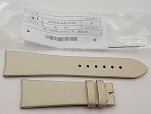 NEW OEM Tiffany & Co. Beige Satin & Leather Watch Strap 20/16 mm 105+65mm France - Picture 1 of 2