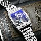 Creative Skeleton Mens Watch Casual Luxury Belt Watch Mens Automatic Wristwatch