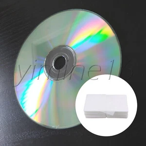 White Plastic Double-sided CD DVD Storage Sleeves 5.5 x 5.1 inch Pack of 1000 - Bild 1 von 6