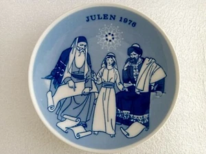 Plato de pared vintage de Navidad 1976 porcelana Julen Noruega Porsgrund plato de Adviento - Imagen 1 de 3