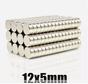 5pcs 12x5mm Super Powerful Strong Round Neodymium Disc Magnets N35 DDD - Picture 1 of 1