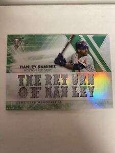2015 Triple Threads HANLEY RAMIREZ Jersey Card BOSTON RED SOX #d 18/18 Emerald