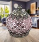 Beautiful Small Moroccan Style Glass Lantern Pink With LED Lighting New & Boxed