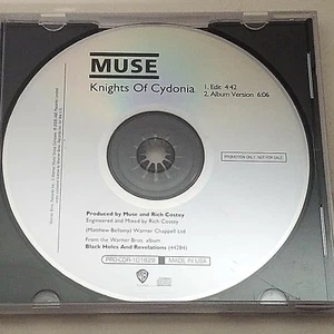 MUSE Knights Of Cydonia US Radio Promo CD 2 Tracks Warner Bros. - Imagen 1 de 2