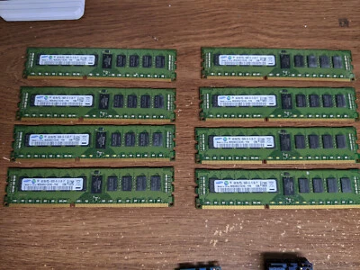 8 LOT - Samsung 4GB 2Rx8 PC3L-10600R DDR3 1600MHz Dimm Memory RAM PC Server - Image 1 of 2