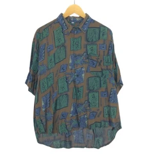 BISON All-over print short-sleeve rayon shirt, men's XL /eaa454657 - Picture 1 of 5