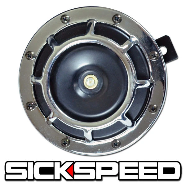 ONE SICKSPEED CHROME SUPER LOUD ELECTRIC BLAST TONE HORN MOTORCYCLE  12V M8 - Image 1 of 1