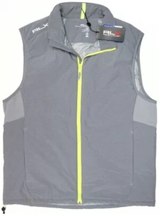 RLX Ralph Lauren Mens Gray Vest Full Zip Stretch Sleeveless Water Repellent $198 - Picture 1 of 3