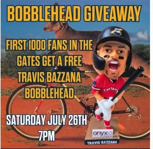 Travis Bazzana Bobblehead Lake County Capitani SGA 26/07/25 - Foto 1 di 1