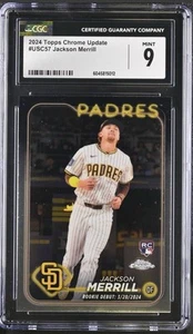 Jackson Merrill 2024 Topps Chrome Update Rookie Debut CGC 9 San Diego Padres - Picture 1 of 2