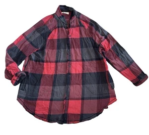 We The Free X Free People Women’s Summer Daydream Plaid Flannel Buttondown XS - Picture 1 of 5
