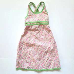 Lilly Pulitzer Vintage 90er Mädchen rosa & grün Sandkragen ärmelloses Kleid Größe 5 - Bild 1 von 8