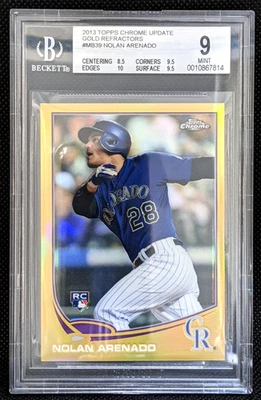 ✅ 2013 Topps Chrome Update Nolan Arenado ROOKIE RC GOLD REFRACTOR /250 BGS 9 - Image 1 of 2